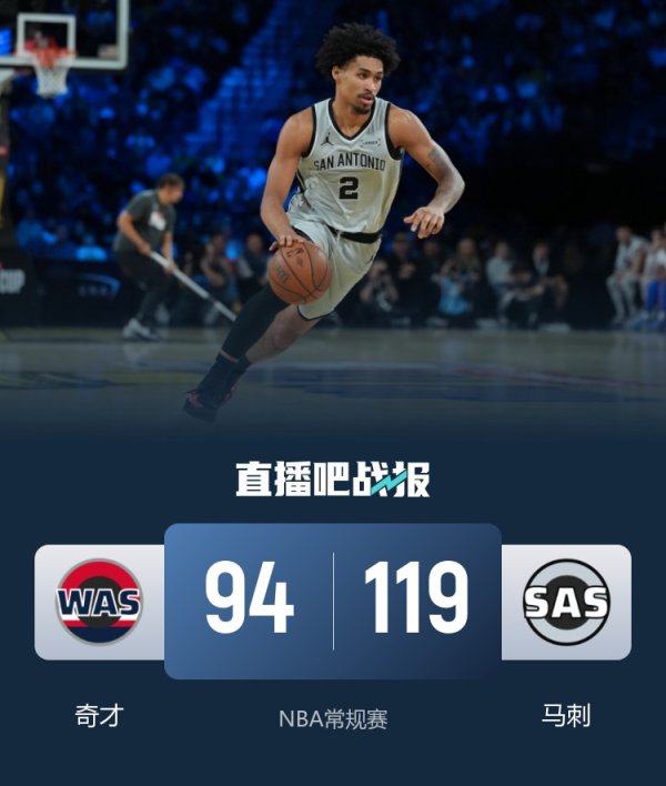 马刺轻取奇才哈珀新高24分 文班替补17分钟15+8+4帽 萨尔18分